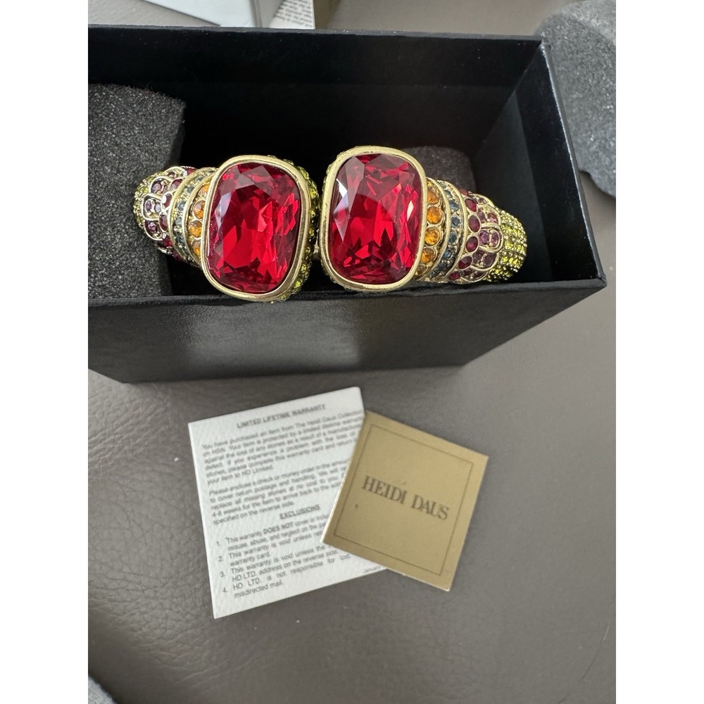 RARE Heidi Daus Vintage Jeweled Hinged Bracelet